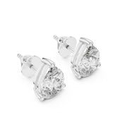 עגילי סטאד אלגנטיים עם יהלומי מעבדה בעיצוב טיפה במשקל כולל 3.50 קראט