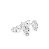 עגילי סטאד אלגנטיים עם יהלומים בעיצוב אובל במשקל כולל 0.50 קראט