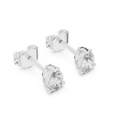 (GER-0359-361) עגילי סטאד בעיצוב קלאסי עם יהלומים טבעיים בחיתוך טיפה