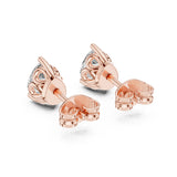 (GER-0362-364) עגילי סטאד בעיצוב קלאסי עם יהלומי מעבדה בחיתוך טיפה