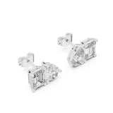 (GER-0371) שילוב אבן אמרלד ויהלום בצורת טיפה, קראט אחד לכל אבן