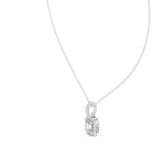 תליון יוקרתי בעיצוב הילה 1.45 קראט כולל שרשרת זהב