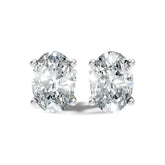 עגילי סטאד אובליים קלאסיים בעיצוב עדין במשקל כולל של 0.50–1.50 קראט