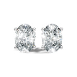 עגילי סטאד אובליים קלאסיים בעיצוב עדין במשקל כולל של 0.50–1.50 קראט