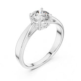 1.00ct טבעת סוליטר זהב 14 קראט עם שיבוץ קלאסי ויהלום עגול