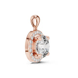 (PND-0002-03) תליון יהלומי מעבדה 3.20-1.00 קראט כולל שרשרת זהב