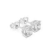 עגילי סטאד אלגנטיים בעיצוב קלאסי עם יהלומי קושן מעבדה במשקל כולל 2.00 קראט