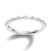 טבעת משובצת בשורת יהלומים עגולים 0.15 קראט