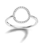 טבעת יהלומים במבנה עגול המשובץ ביהלומים 0.10 קראט