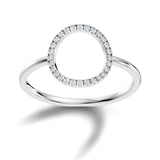 טבעת יהלומים במבנה עגול המשובץ ביהלומים 0.10 קראט