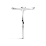 טבעת יהלומים במבנה אובלי עם יהלום עגול 0.05 קראט