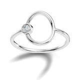 טבעת יהלומים במבנה עגול עם יהלום עגול 0.05 קראט