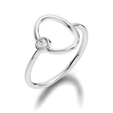 טבעת יהלומים במבנה עגול עם יהלום עגול 0.05 קראט