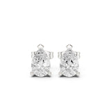 עגילי סטאד אלגנטיים בעיצוב קלאסי עם יהלומי טיפה מעבדה במשקל כולל 2.00 קראט