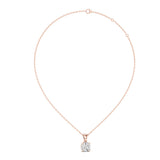 (SP1701D) Gold and Lab-Ground Diamond Necklace 0.25 Carat