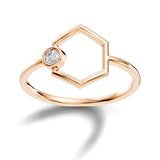 (LSR2972D) Gold and natural diamond ring 0.50 carat